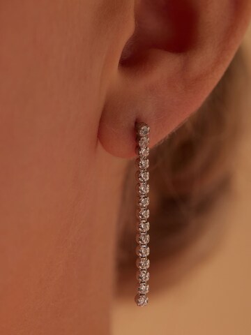 Boucles d'oreilles Lucardi en argent : devant
