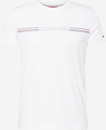 T-Shirt TOMMY HILFIGER en blanc : devant