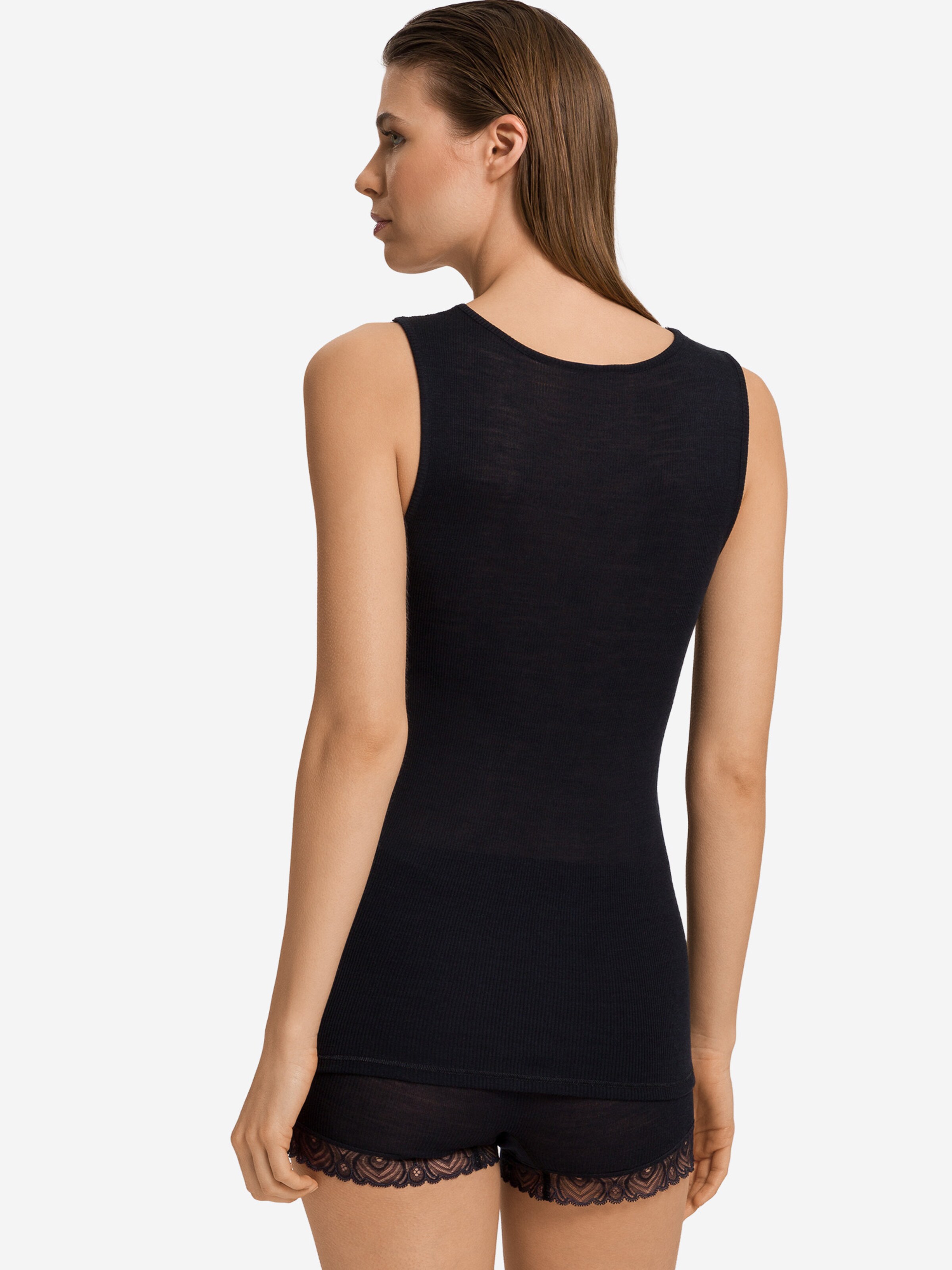 Haut ' Woolen Lace ' Hanro en noir