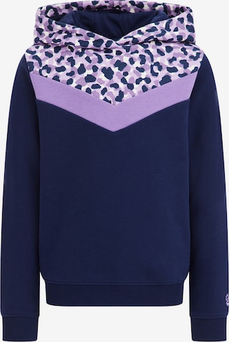 Sweat-shirt WE Fashion en bleu : devant