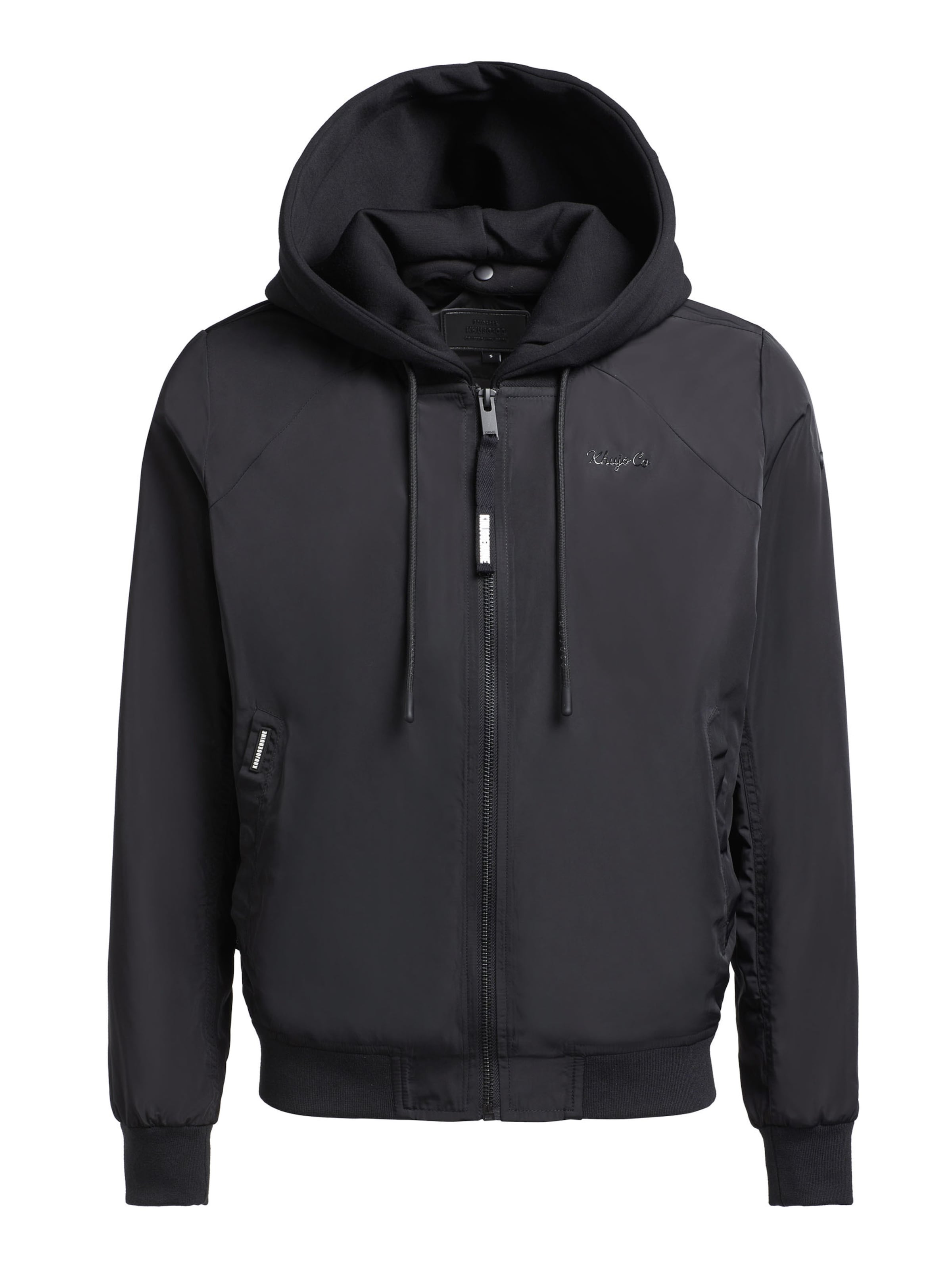 khujo Jacke 'Persee3' in Schwarz: Vorderseite