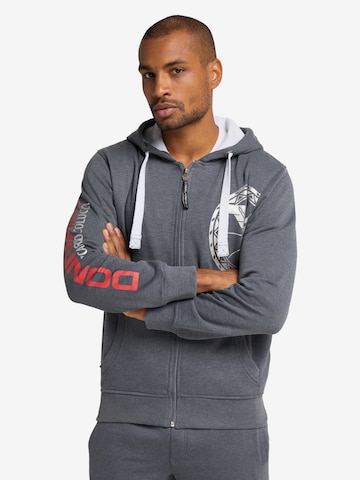 Carlo Colucci Zip-Up Hoodie in Grey: front