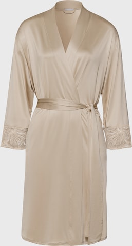 Hanro Morgenmantel ' Lilith Kimono ' in Beige: Vorderseite