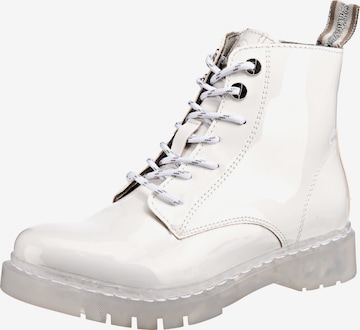 TAMARIS Lace-Up Ankle Boots in White: front