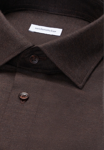 SEIDENSTICKER Slim fit Zakelijk overhemd in Bruin