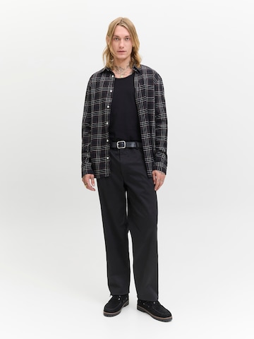 JACK & JONES Свободный крой Брюки-чинос 'JPSTKANE MASON' в Черный