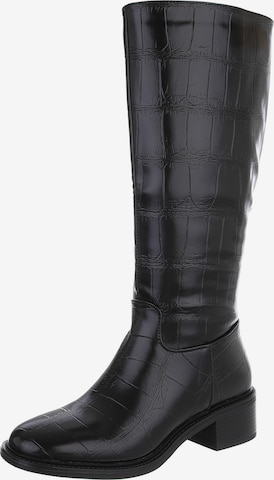 Ital-Design Boots in Black: front