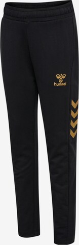 Hummel Regular Workout Pants in Black: front