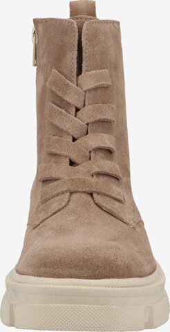 ILC Lace-Up Ankle Boots in Beige