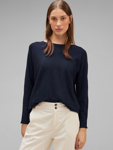 STREET ONE Pullover 'Dolman' in Blau