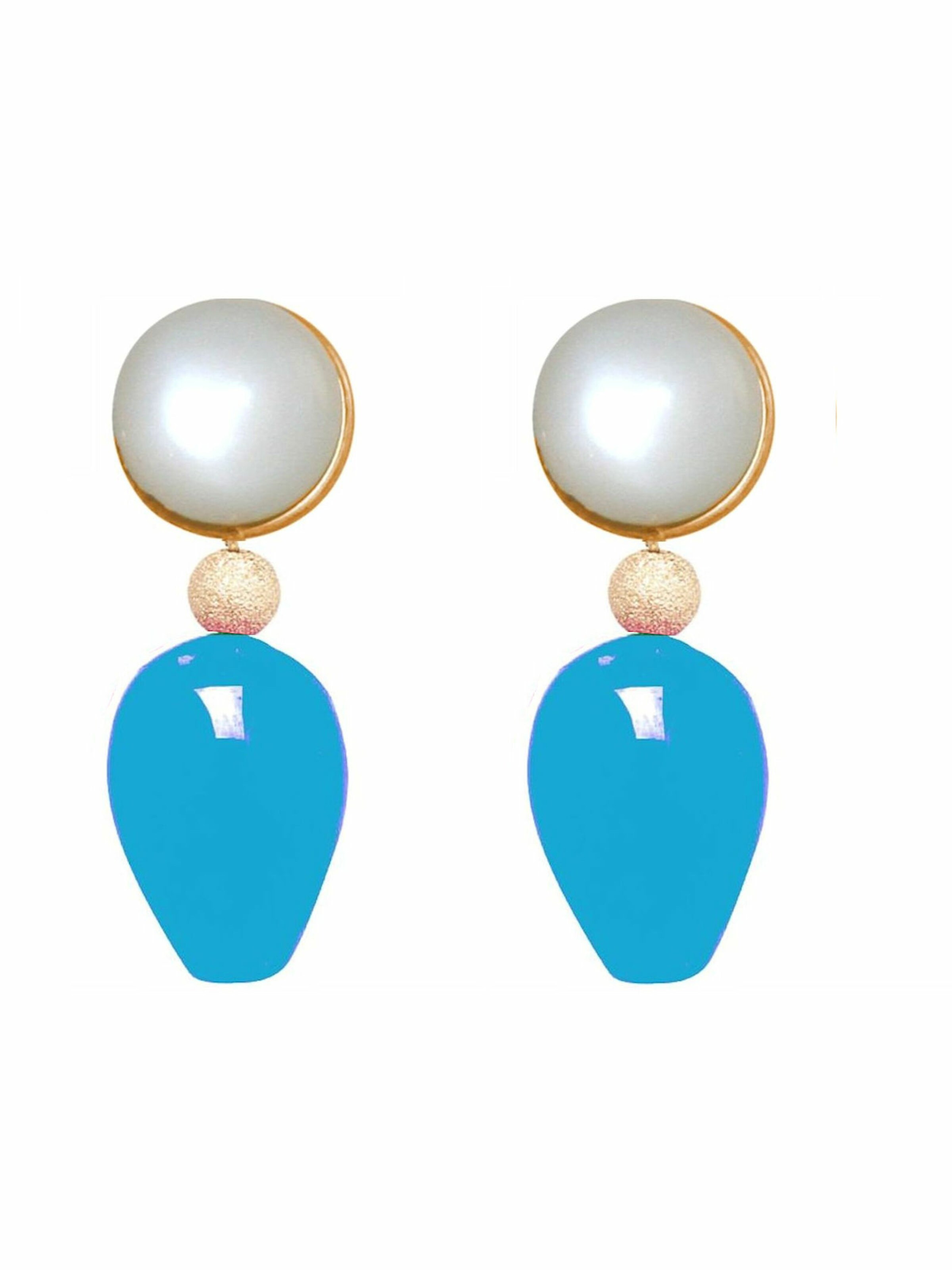 Gemshine Ohrringe in Blau: Vorderseite