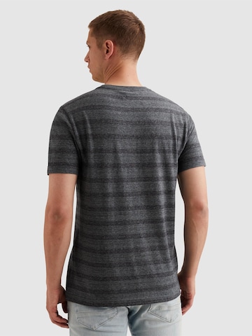 PME Legend Shirt 'T-shirt with tonal stripe pattern' in Blauw