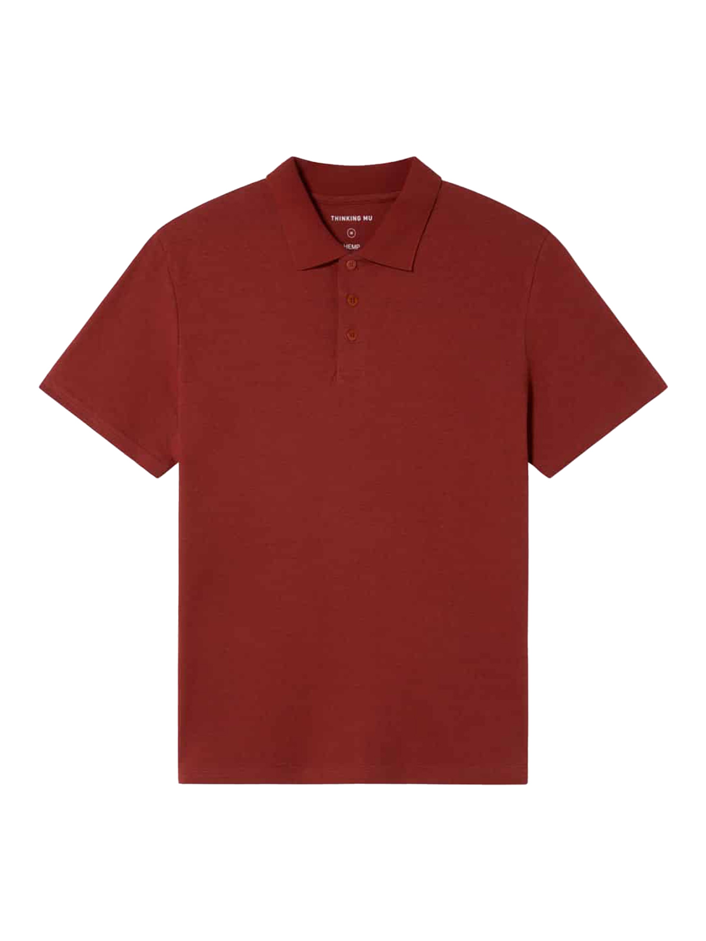Thinking MU Poloshirt in Rot: Vorderseite