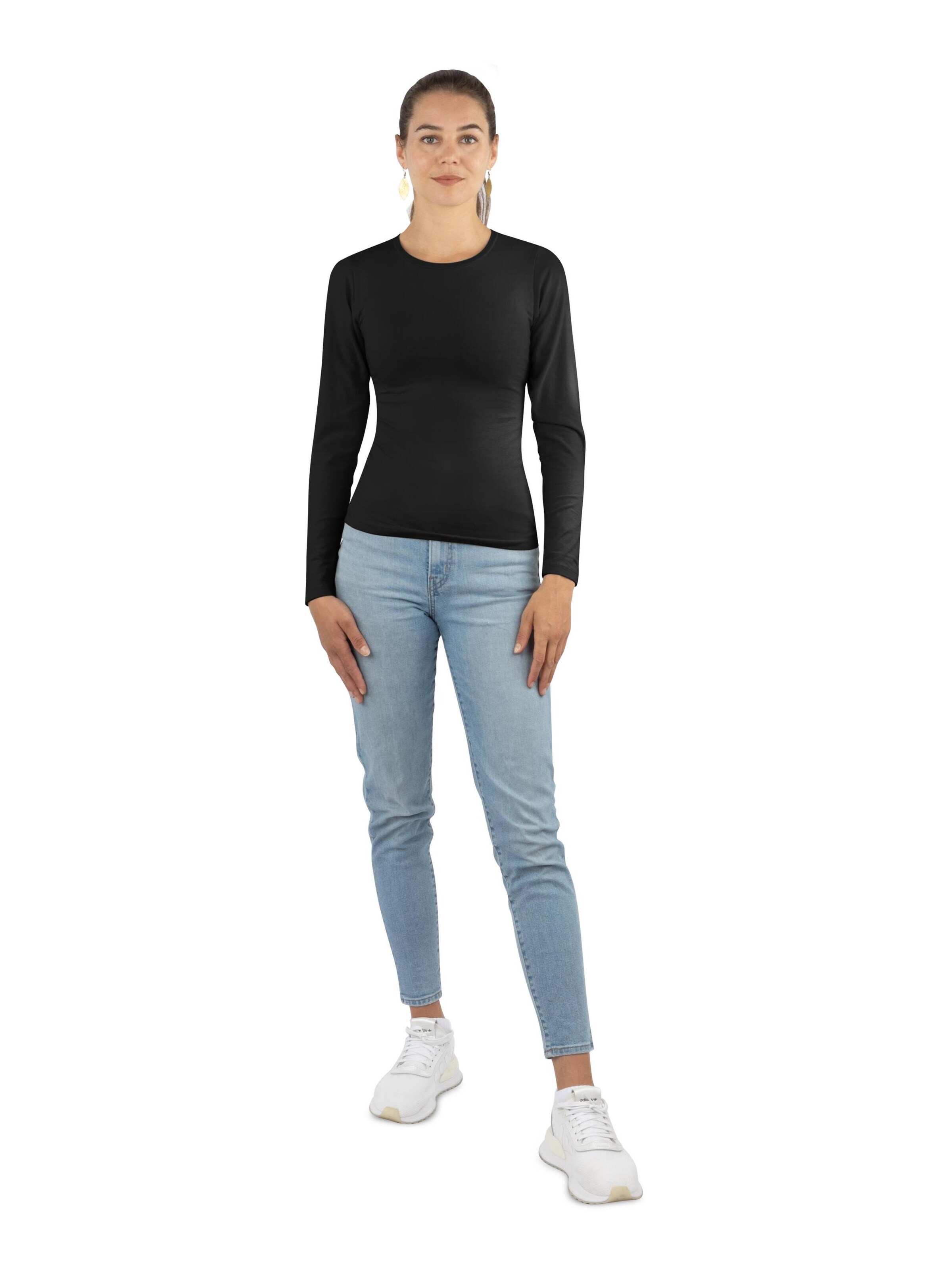 Janice Sweatshirt 'Niska' in Zwart