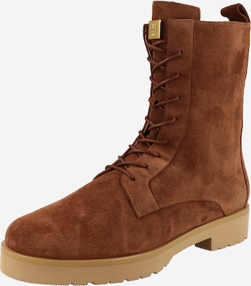 Högl Lace-Up Ankle Boots in Brown: front