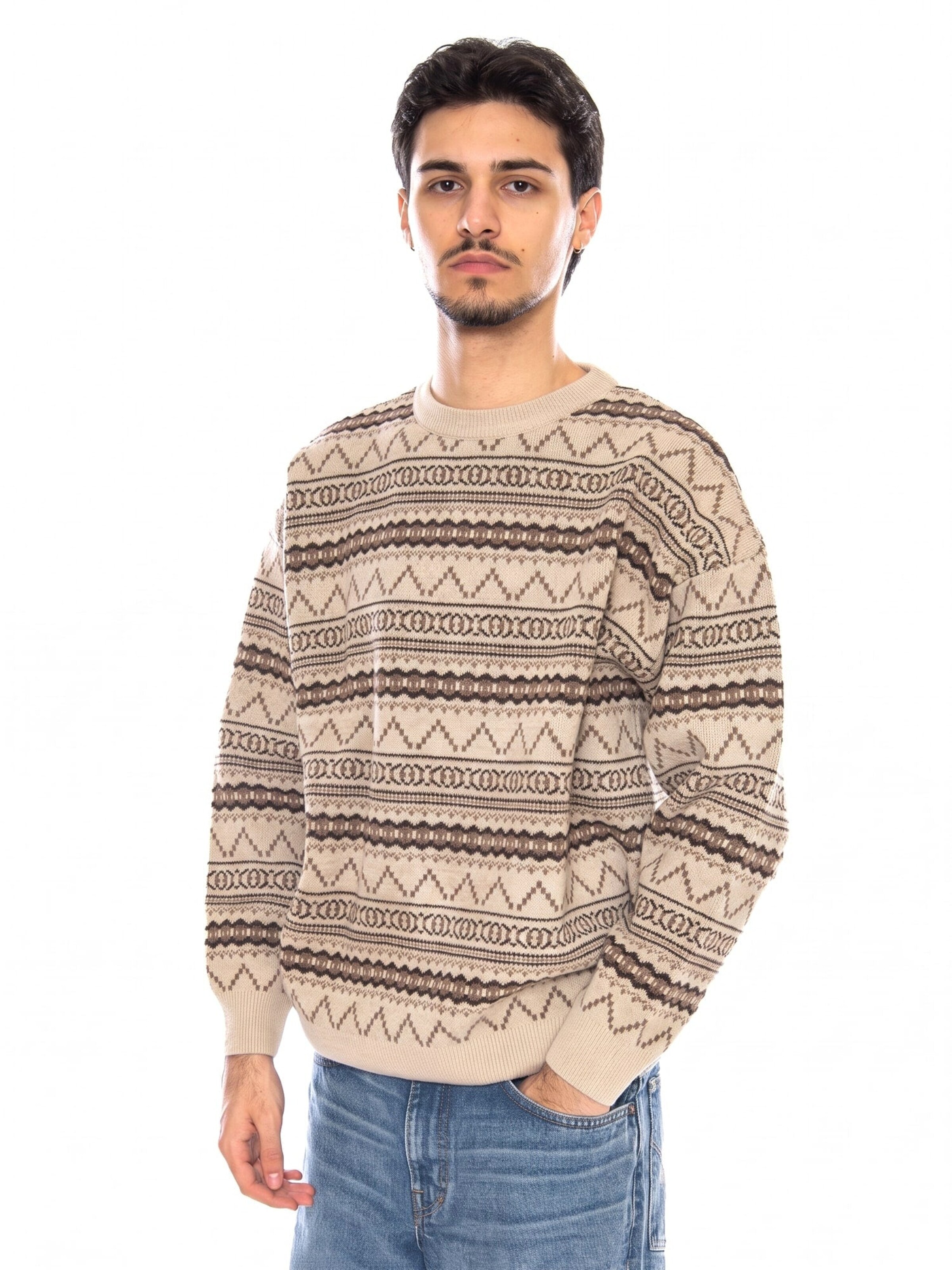 OLOW Sweter 'Khumalo Sweater Multicolour' w kolorze beżowy: przód