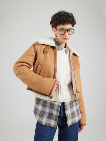 Geacă de primăvară-toamnă de la Abercrombie & Fitch pe maro: față