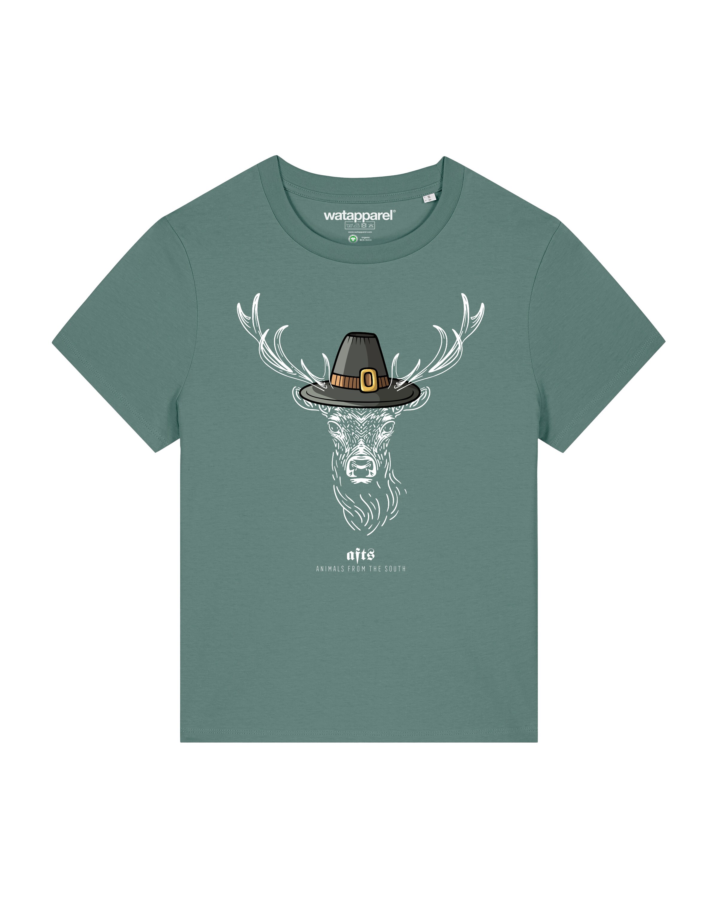 Watapparel Shirt ' Hirsch ' in Green: front