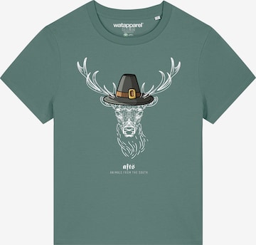 Maglietta ' Hirsch ' di Watapparel in verde: frontale