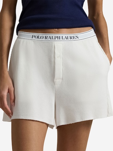 Pantalon de pyjama ' Boxer - Club Waffle ' Polo Ralph Lauren en blanc : devant