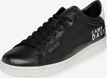 CAMP DAVID Sneaker aus Leder mit Logo Prints in Schwarz: predná strana