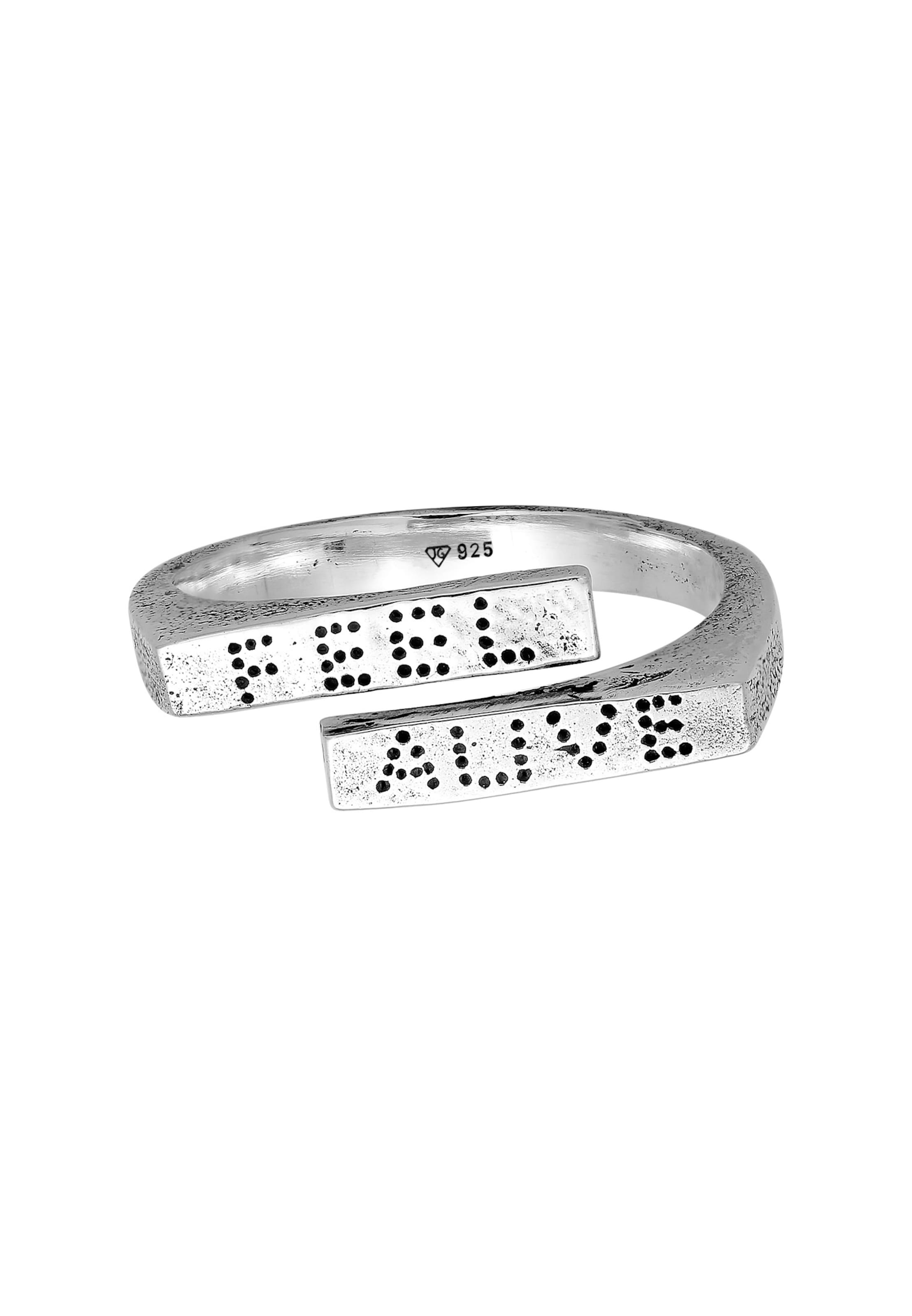 Haze&Glory Ring 'Tiger' in Zilver: voorkant