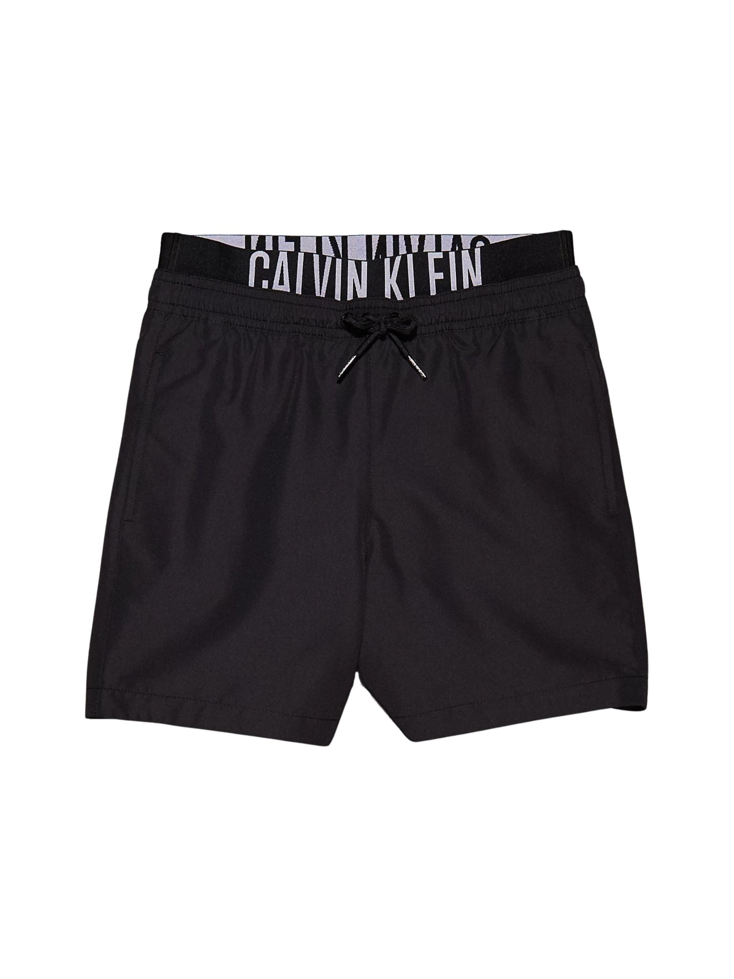 Calvin Klein Kids - Bermudas en negro: frente