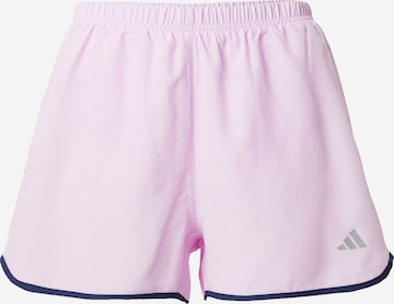 ADIDAS PERFORMANCE Regular Sportbroek 'RUN IT SHORT 3' in Lila: voorkant