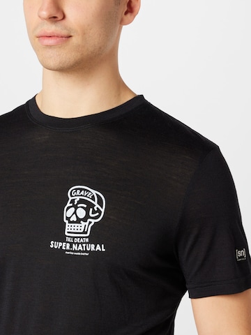 T-Shirt fonctionnel 'GRAVEL' super.natural en noir