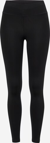 Casall Skinny Workout Pants in Black: front