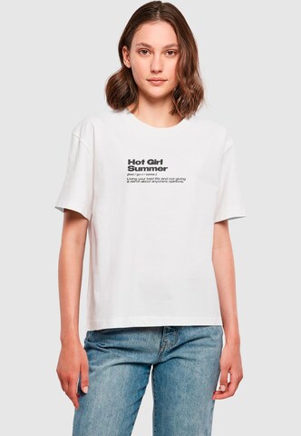T-shirt 'Hot Girl Definition' Miss Tee en blanc : devant