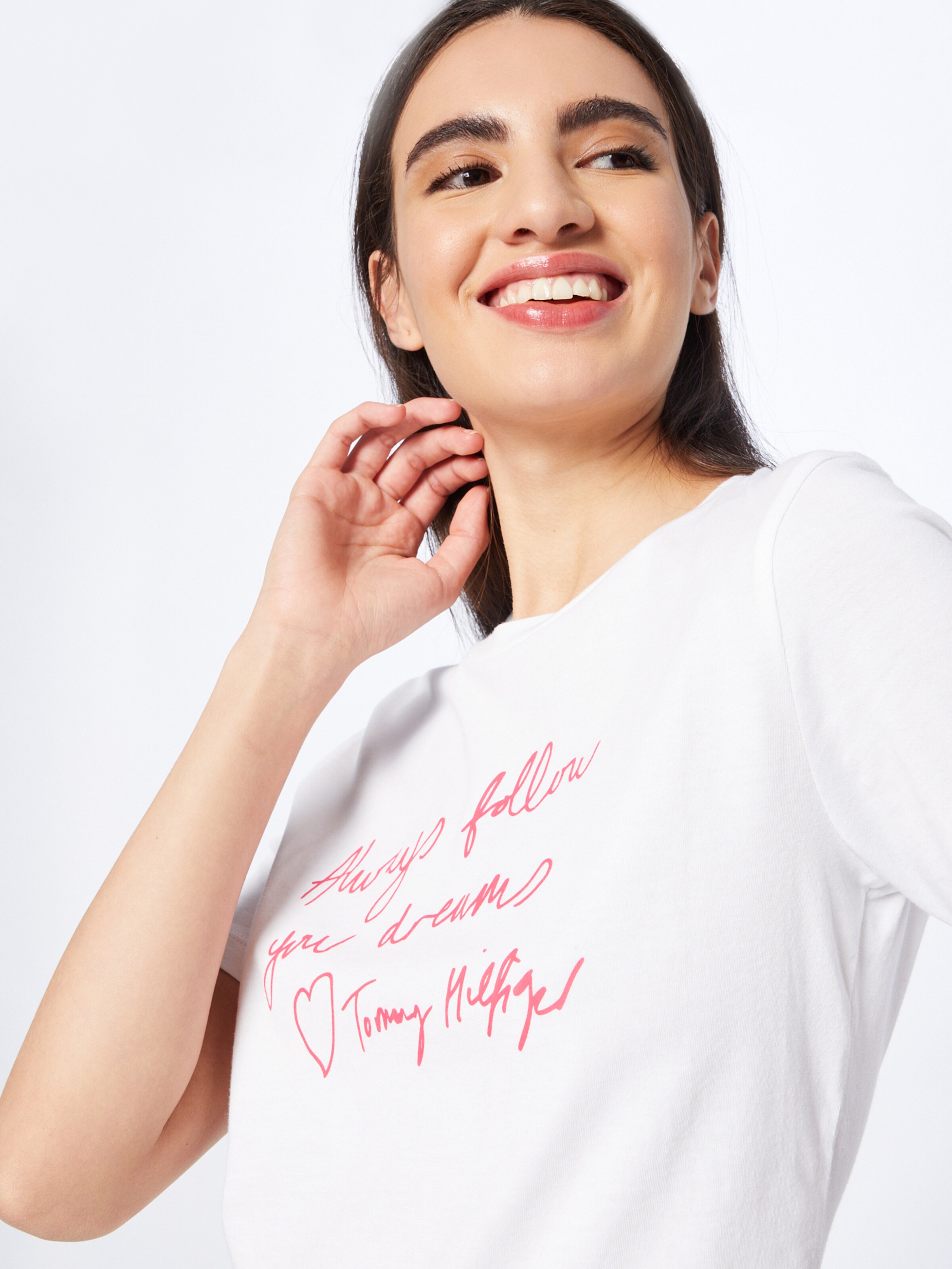 Frauen Shirts & Tops TOMMY HILFIGER T-Shirt in Weiß - MT25673 Frauen Shirts & Tops TOMMY HILFIGER T-Shirt in Weiß - MT25673