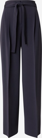 BOSS Loose fit Trousers with creases 'Tapiana' in Blue: front