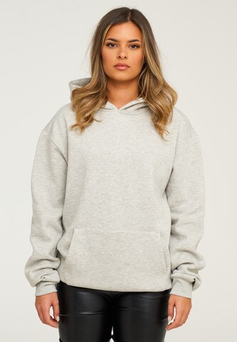 behype Sweatshirt 'COMFY' in Grau: Vorderseite