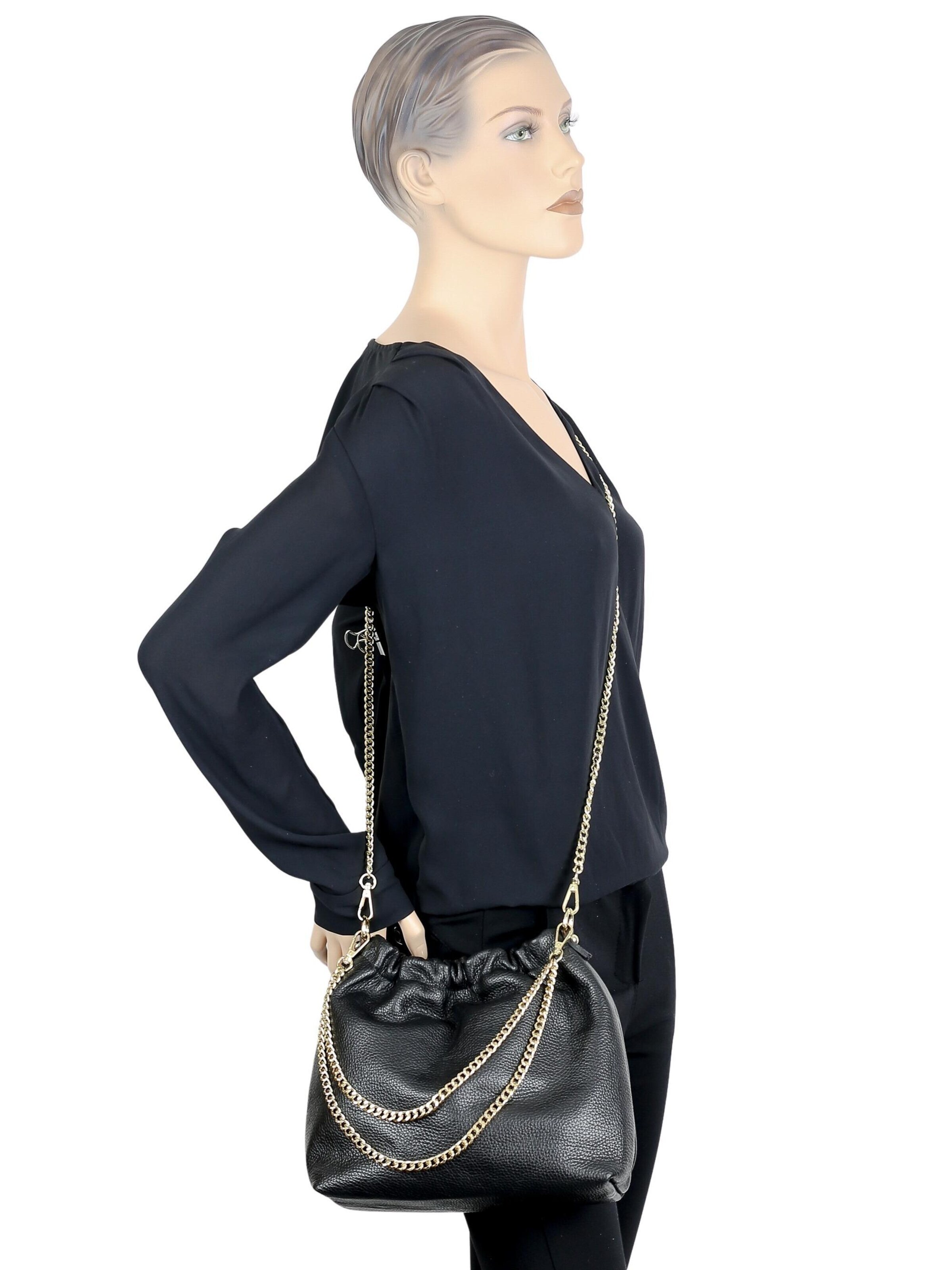 COLLEZIONE ALESSANDRO Crossbody Bag 'Chicca' in Black