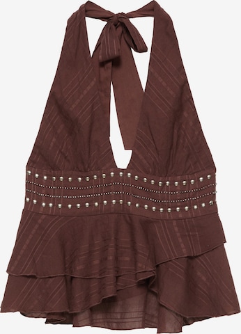 Pull&Bear Toppi värissä ruskea: etupuoli