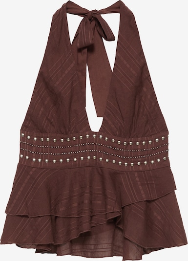 Pull&Bear Toppi koossa XS värissä tummanruskea, Tuotenäkymä