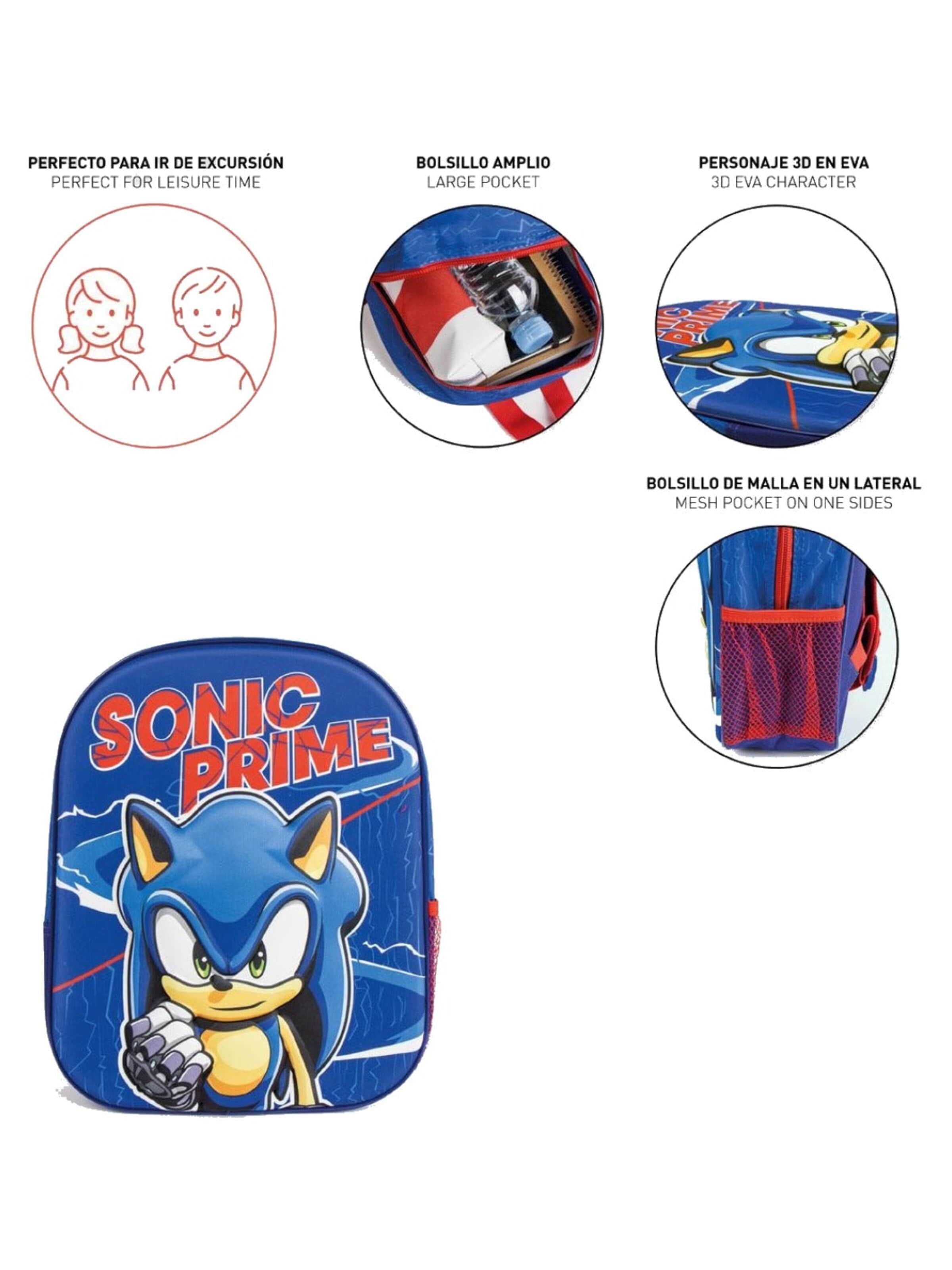 Sac à dos 'Sonic the Hedgehog Prime Rugzak Jongens Meisjes Hoogte 31cm' Sonic the Hedgehog en bleu