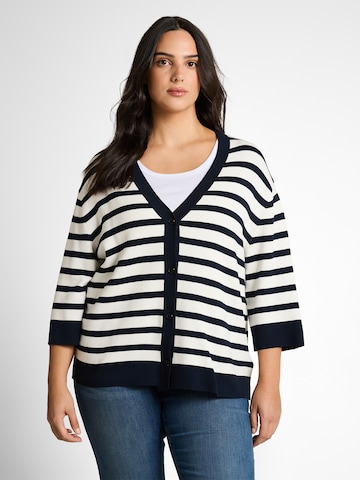 Tom Tailor Women + Knit Cardigan in Blue: front