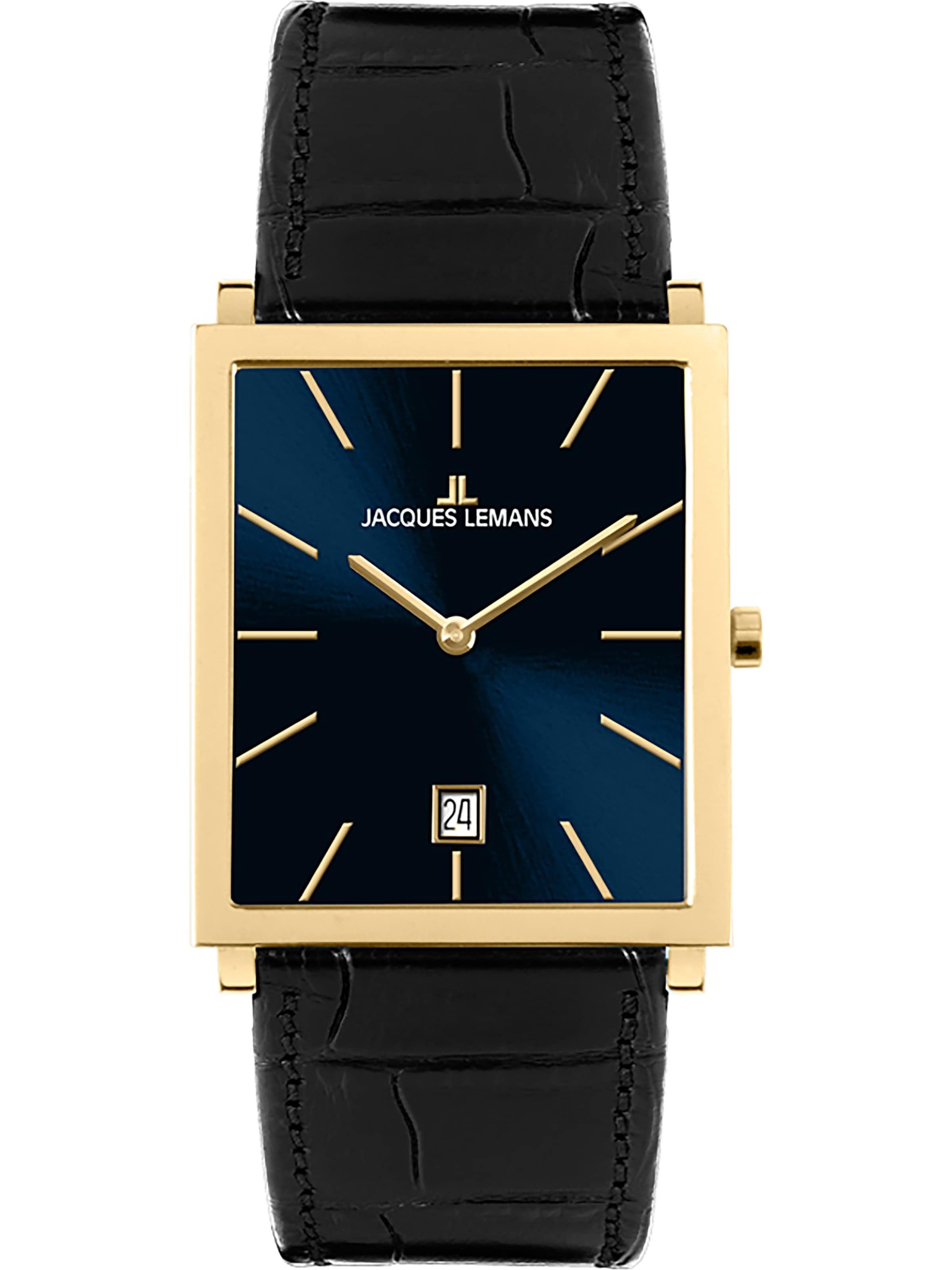 Jacques Lemans Analog Watch in Black: front