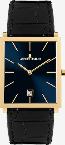 Jacques Lemans Uhr in Schwarz: Vorderseite