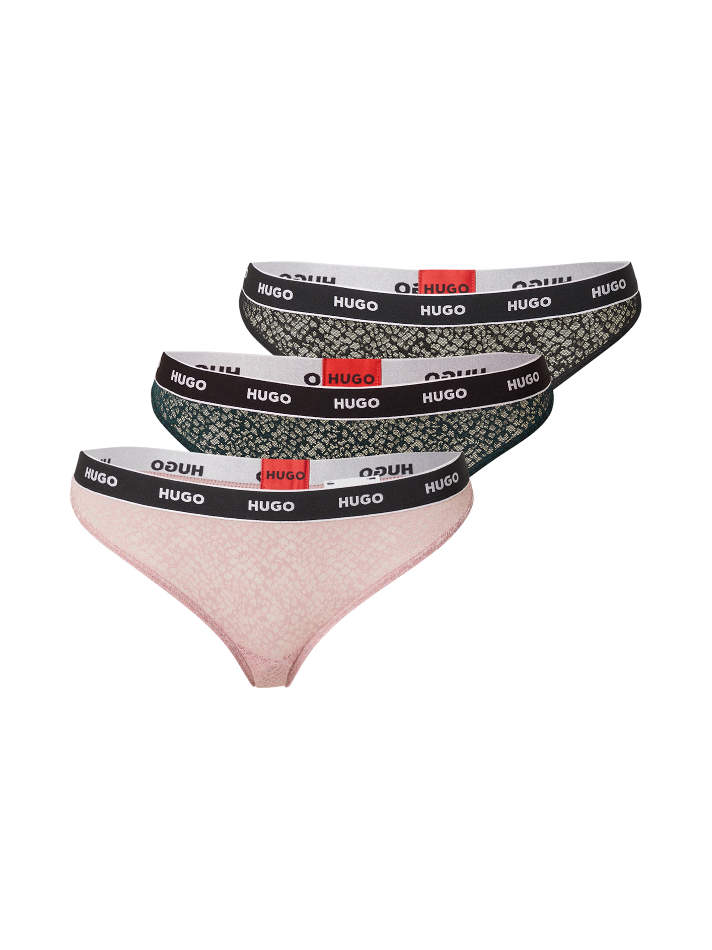 HUGO Стринг в синьо: отпред