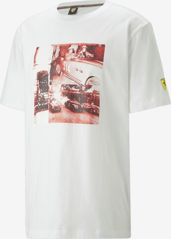 PUMA Performance Shirt 'Scuderia Ferrari Road Trip' in White: front