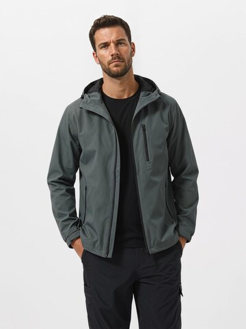 YOUTHUP Outdoor jacket 'Kompakt' in Grey: front