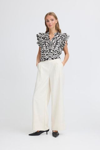 Loosefit Pantalon ICHI en blanc
