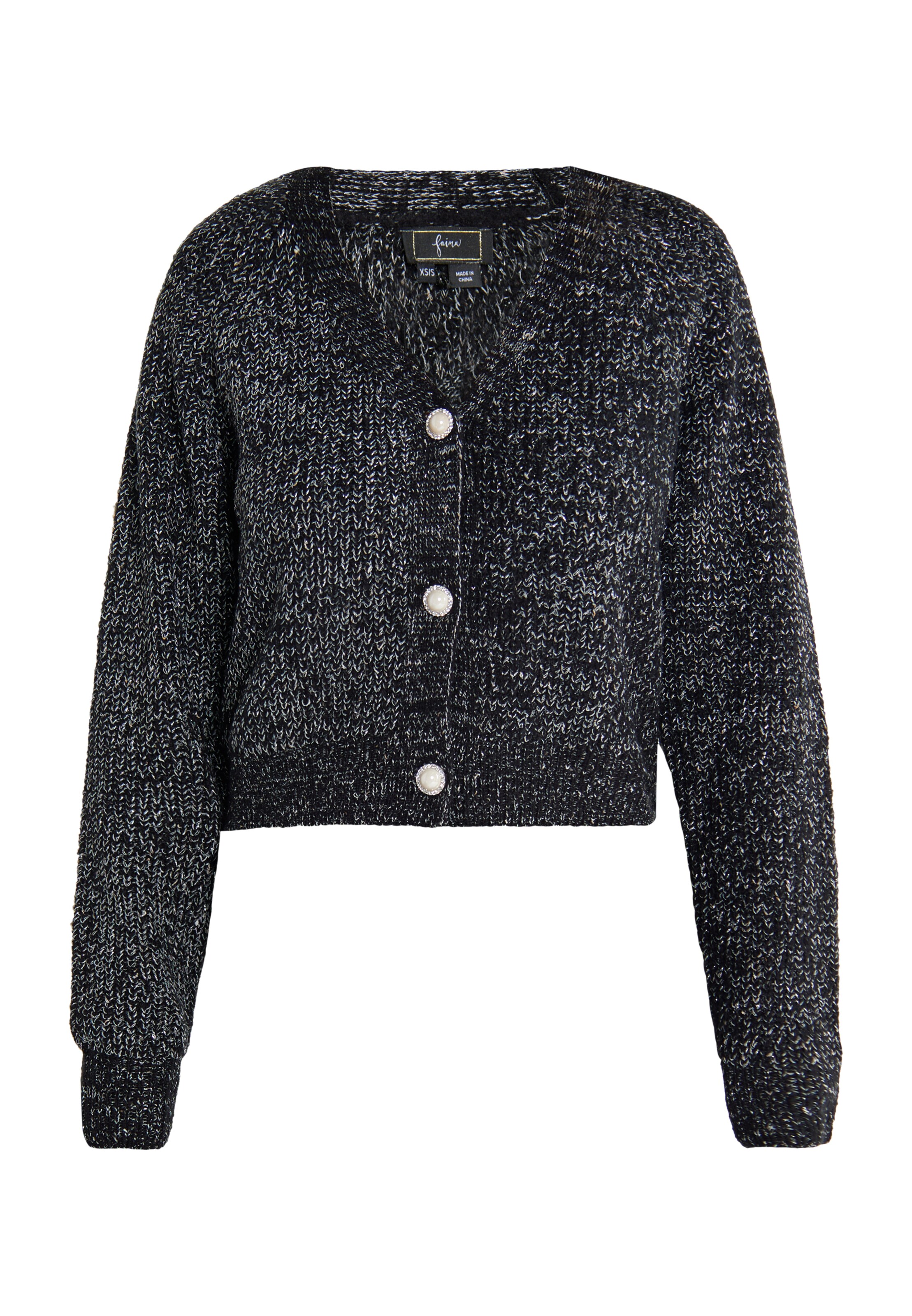 juoda faina Kardiganas: priekis