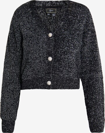 faina Knit Cardigan in Black: front