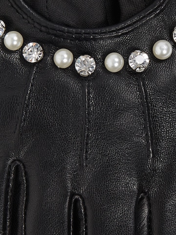 Karl Lagerfeld Rukavice s krátkými prsty – černá