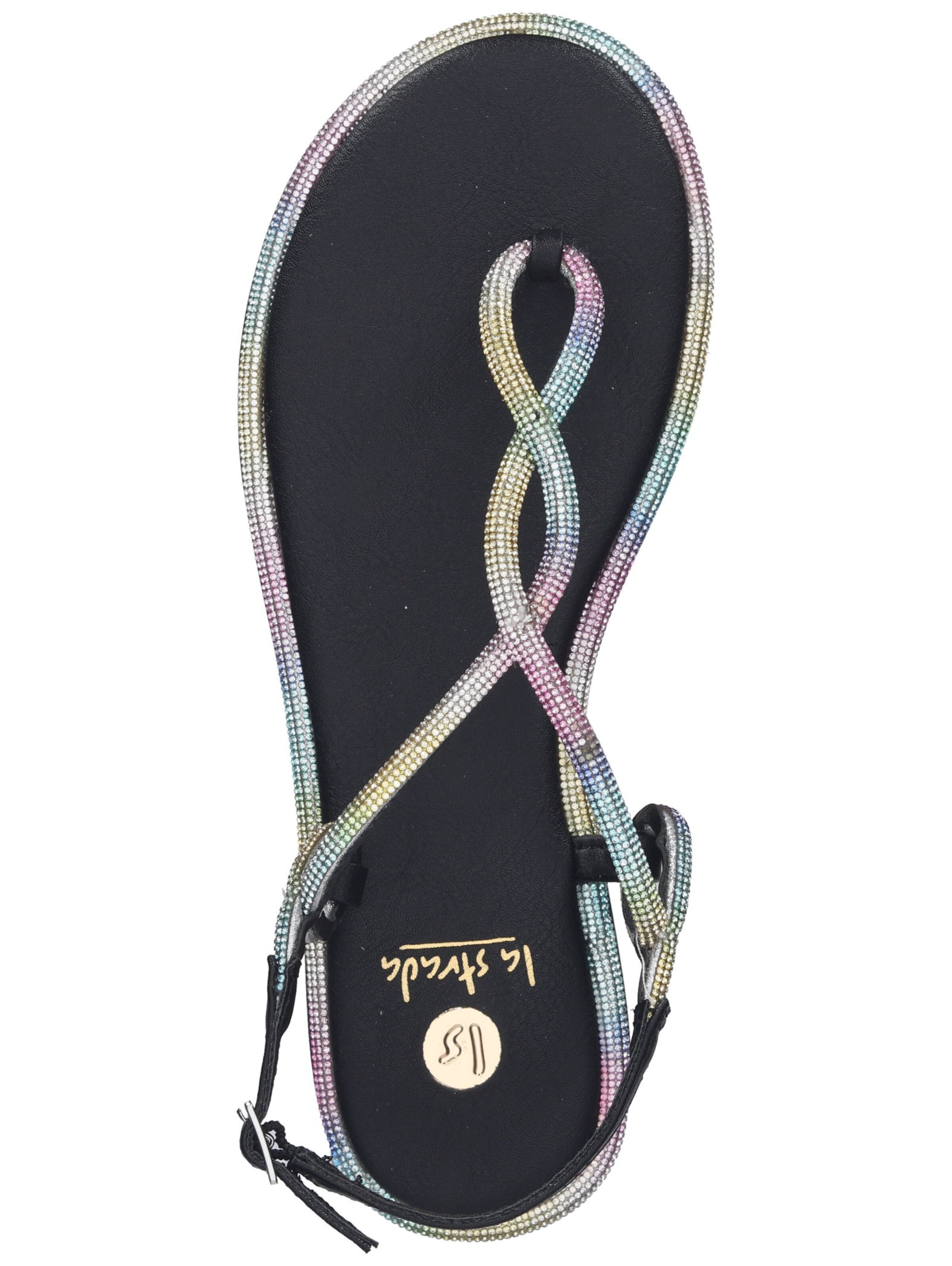 Tongs LA STRADA en noir