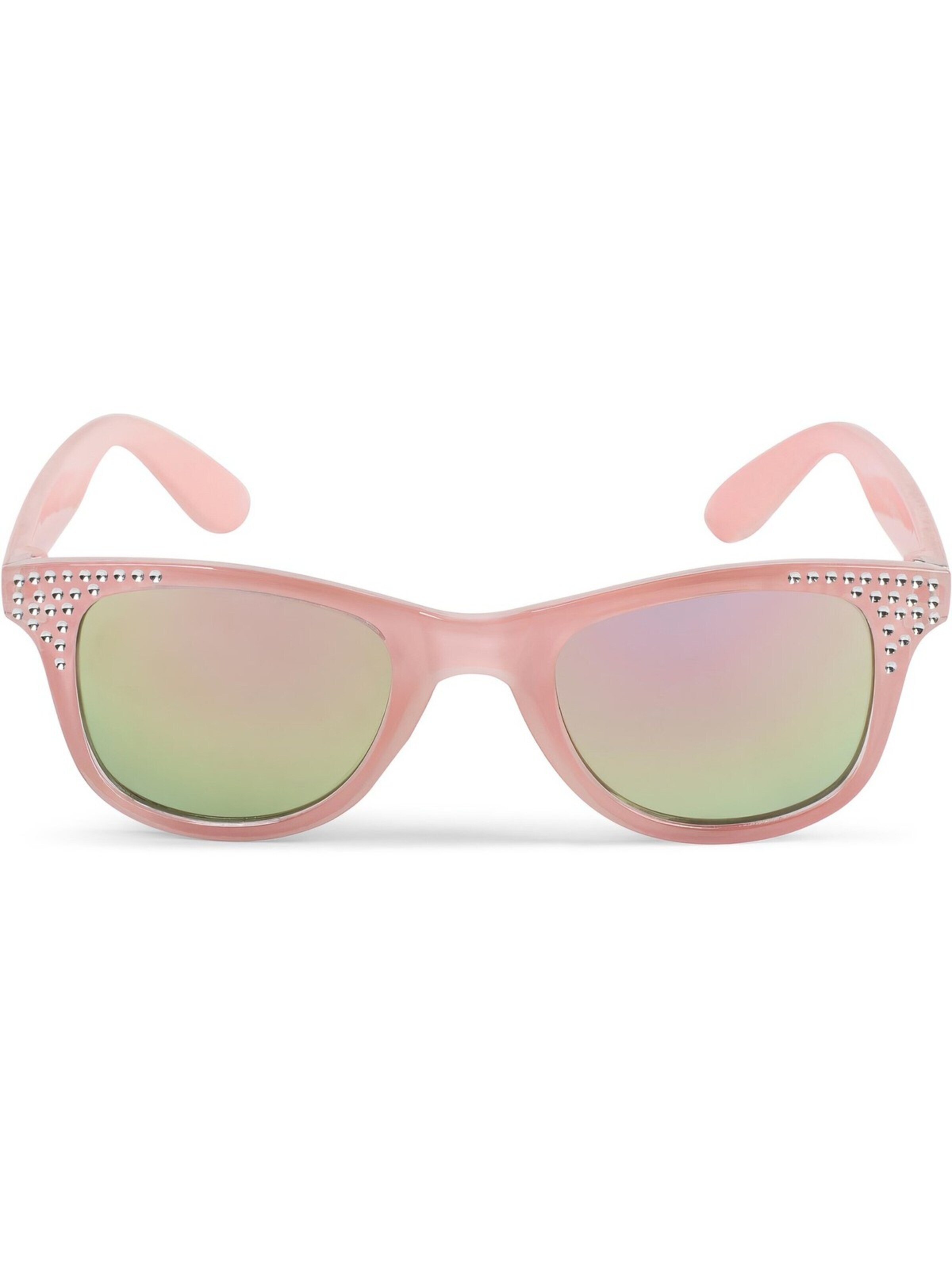styleBREAKER Sunglasses 'Mädchen Nerd Sonnenbrille mit Strass' in Pink